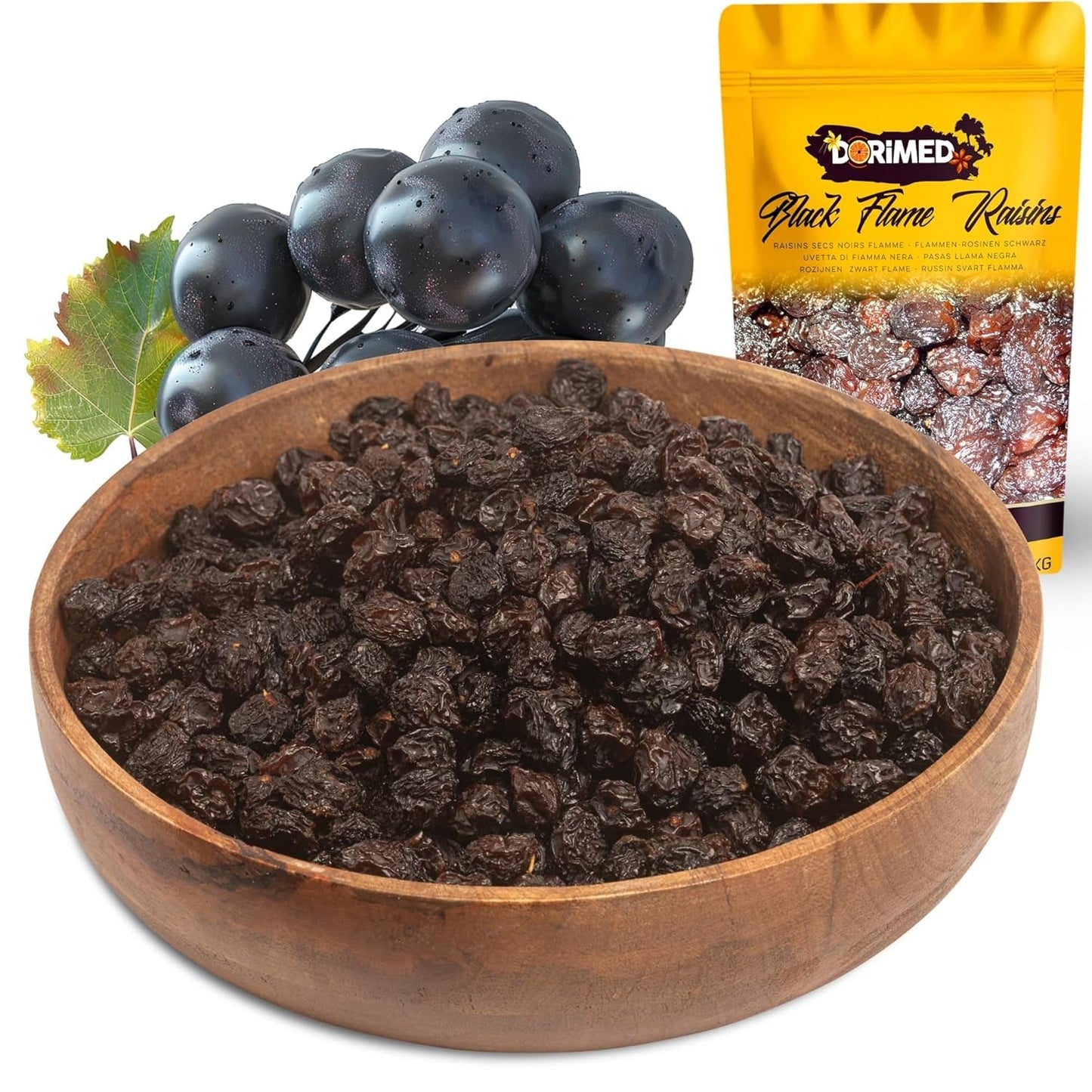 Paarszwarte rozijnen 1 kg | Gedroogde druiven | Geen zaden en geen suiker | producten zonder genetische manipulatie | Geschikt voor vegetariërs en veganisten | Ideaal om te combineren met chocolade Gedehydrateerde producten Naty Shop Standaardtitel