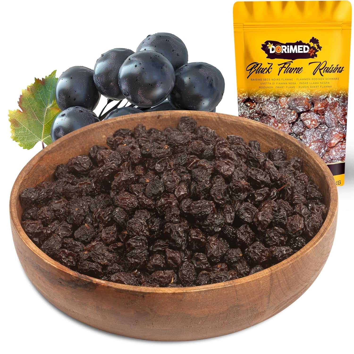 Paarszwarte rozijnen 1 kg | Gedroogde druiven | Geen zaden en geen suiker | producten zonder genetische manipulatie | Geschikt voor vegetariërs en veganisten | Ideaal om te combineren met chocolade Gedehydrateerde producten Naty Shop Standaardtitel