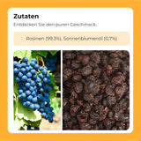 Paarszwarte rozijnen 1 kg | Gedroogde druiven | Geen zaden en geen suiker | producten zonder genetische manipulatie | Geschikt voor vegetariërs en veganisten | Ideaal om te combineren met de gedehydrateerde chocoladeproducten van Naty Shop