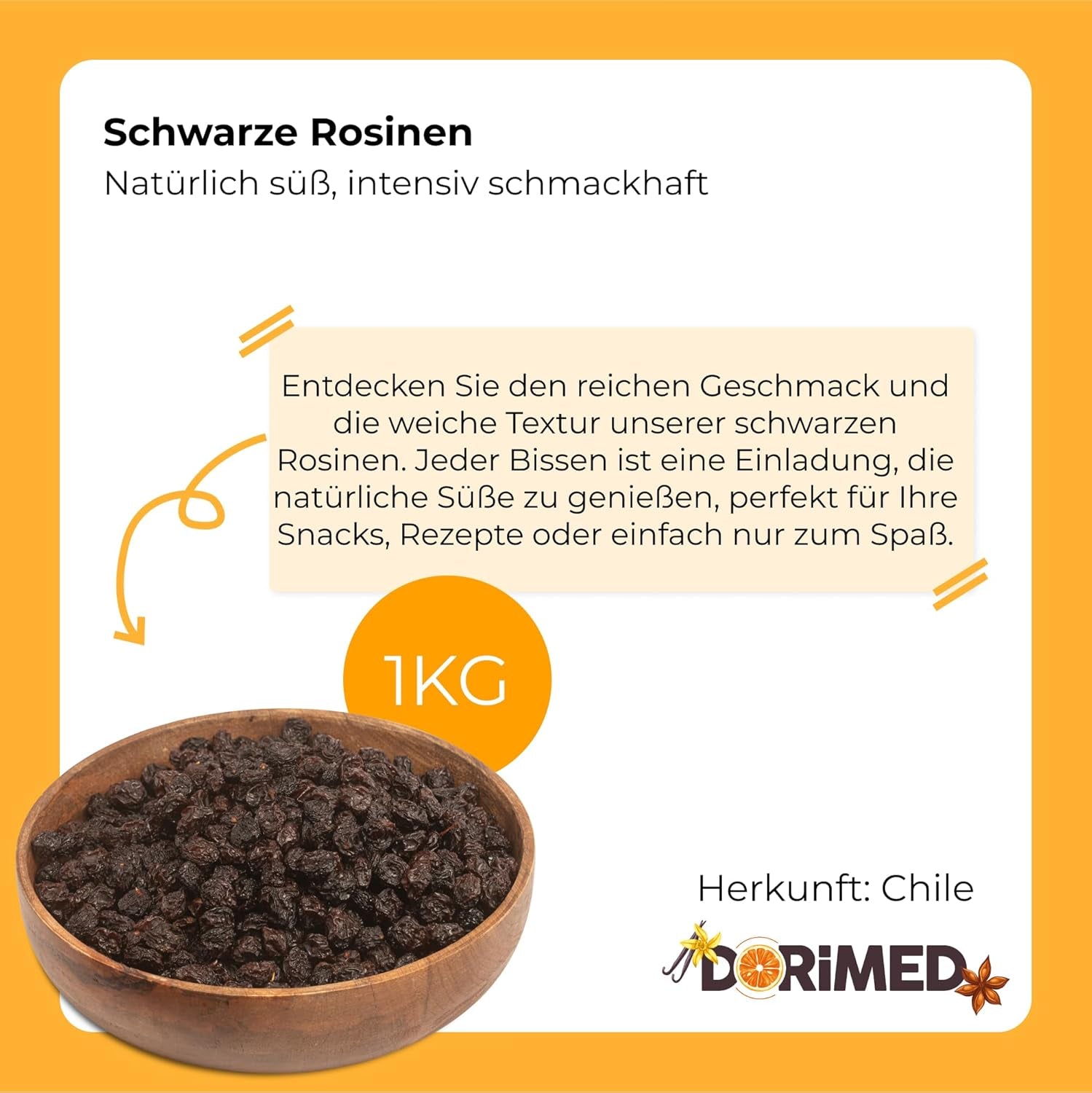 Paarszwarte rozijnen 1 kg | Gedroogde druiven | Geen zaden en geen suiker | producten zonder genetische manipulatie | Geschikt voor vegetariërs en veganisten | Ideaal om te combineren met de gedehydrateerde chocoladeproducten van Naty Shop