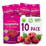 Summer gevriesdroogde aardbeien - pakje van 5 - suikervrije, 100% natuurlijke, heerlijke knapperige snacks voor kinderen en volwassenen, ideaal voor ontbijtgranen en lunchboxen (55g) Gedroogde producten Naty Shop Pak van 10 frambozen