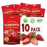 Summer gevriesdroogde aardbeien - pakje van 5 - suikervrije, 100% natuurlijke, heerlijke knapperige snacks voor kinderen en volwassenen, ideaal voor ontbijtgranen en lunchboxen (55g) Gedroogde producten Naty Shop Pak van 10 Aardbeien
