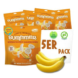 Summer gevriesdroogde aardbeien - pakje van 5 - suikervrije, 100% natuurlijke, heerlijke knapperige snacks voor kinderen en volwassenen, ideaal voor ontbijtgranen en lunchboxen (55g) Gedroogde producten Naty Shop Pak van 5 Banaan
