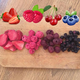 Super Bessen Gevriesdroogde Fruitmix | XL 300g Gedroogd fruit zonder suiker | Gedroogd fruit | Gedroogd fruit Gevriesdroogde aardbeien Frambozen Bosbessen Gevriesdroogde ZingyZoo Gedehydrateerde producten Naty Shop