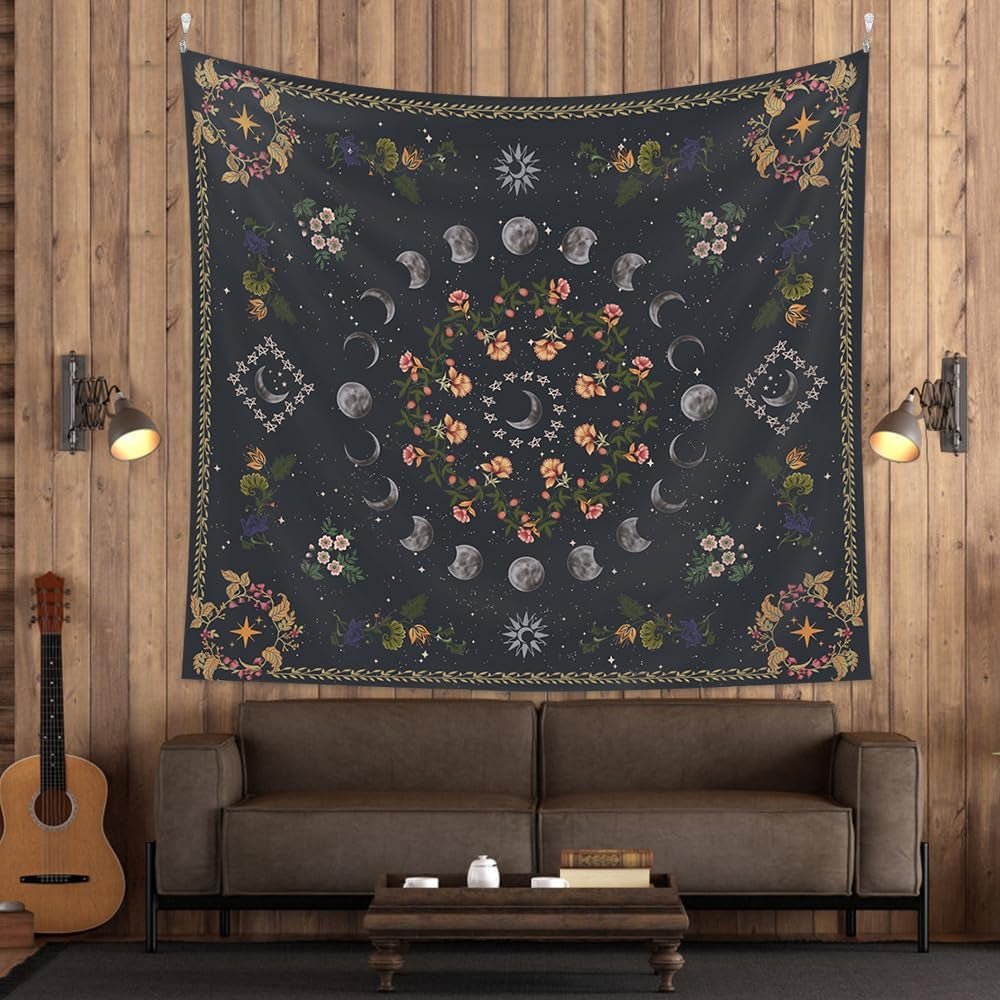 Wandtapijt 130 130mx150m maanstanden bloemen canvas Huis - Accessoires en Decoratie Naty Shop Standaardtitel