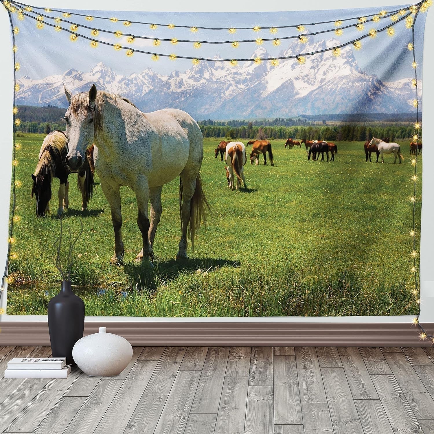 Wandtapijt abakuhaus reislust dierenwereldkaart tekeningen Home - Accessoires en Decoratie Naty Shop Groeten wit 230L X 140B Cm