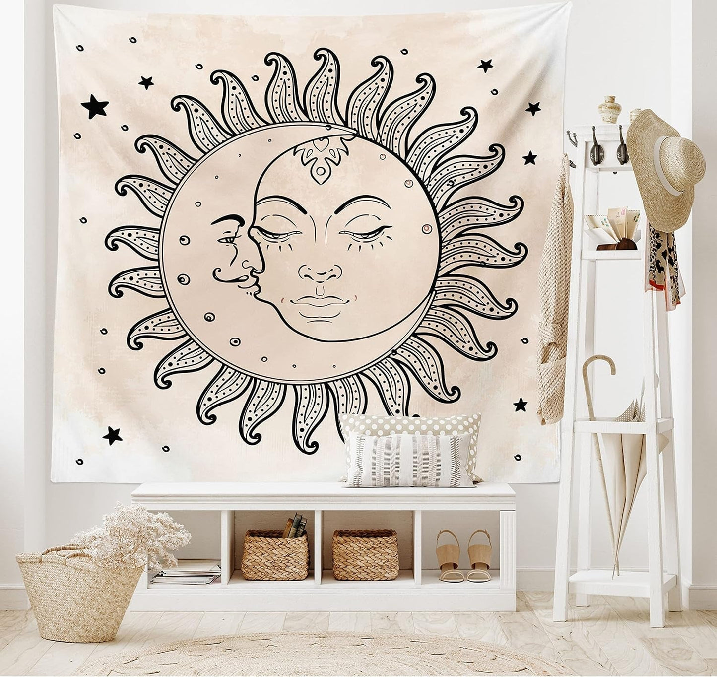 Wandtapijt abakuhaus reislust dierenwereldkaart tekeningen Home - Accessoires en Decoratie Naty Shop antracietgrijs bruin 230L X 140B Cm
