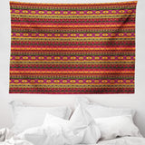 Wandtapijt abakuhaus reislust dierenwereldkaart tekeningen Home - Accessoires en Decoratie Naty Shop Donkerrood oranje 150L X 110B Cm
