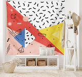 Wandtapijt abakuhaus reislustige dierenkaart van de tekenfilmwereld - Naty Shop