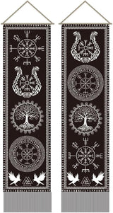 Wandtapijt een handmaker viking symbool levensboom runen Home - Accessoires en Decoratie Naty Shop Standaardtitel