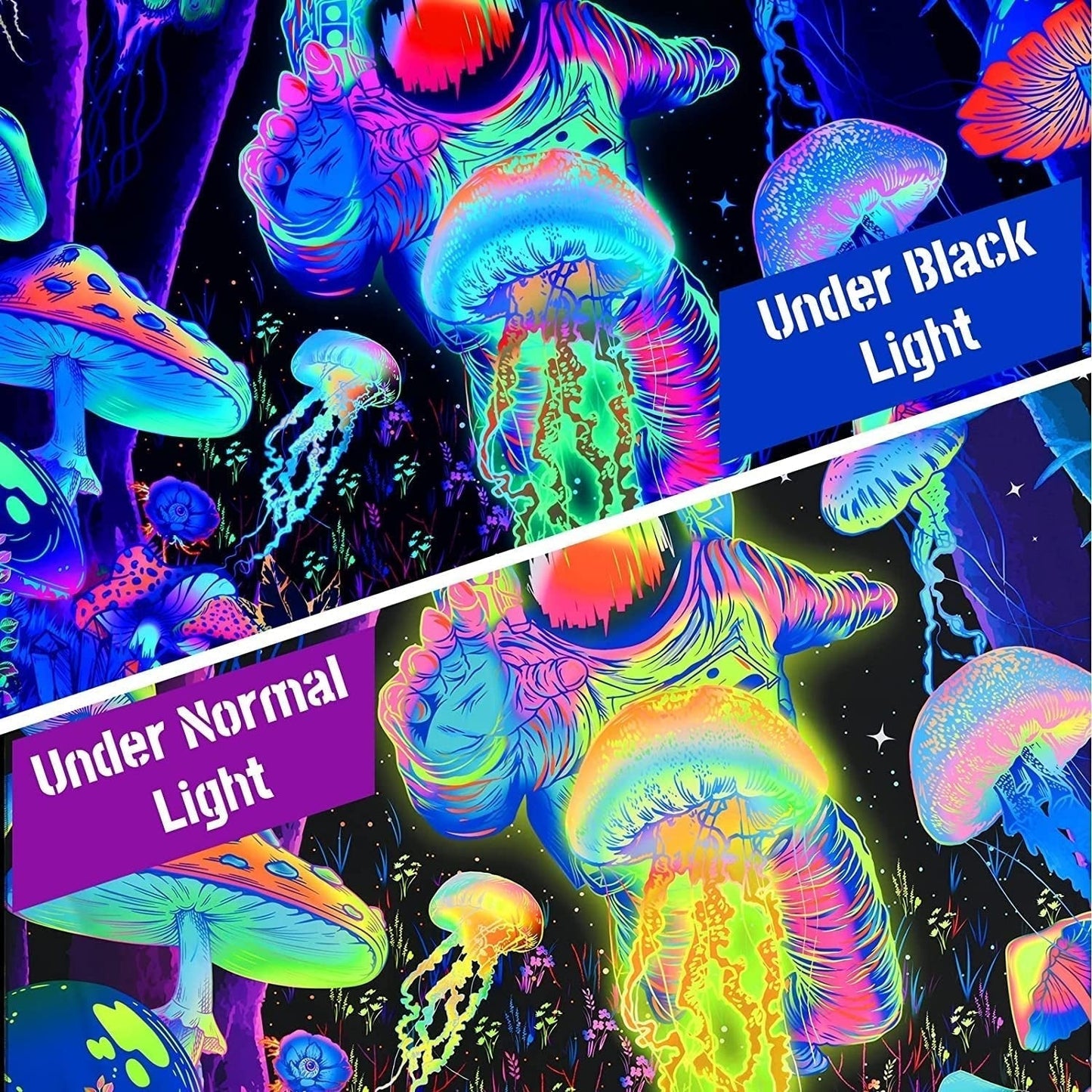 Wandtapijt alishomtll zwart licht abstracte kunst aan de muur Home - Accessoires en Decoratie Naty Shop
