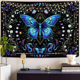 Wandtapijt alishomtll vlinder maanfase bloemen madeliefje zwart Wonen - Accessoires en Decoratie Naty Shop