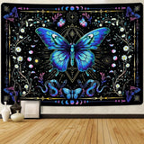 Wandtapijt alishomtll vlinder maanfase bloemen madeliefje zwart Wonen - Accessoires en Decoratie Naty Shop Multi 210L X 150B Cm