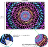Wandtapijt alishomtll gekleurde mandala zwart licht kunst Home - Accessoires en Decoratie Naty Shop
