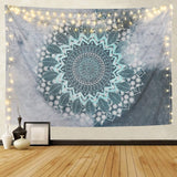Wandtapijt alishomtll Indiase mandala yoga hippiedoek Home - Accessoires en Decoratie Naty Shop 1 mandala (grijs+blauw) 235L X 235B Cm