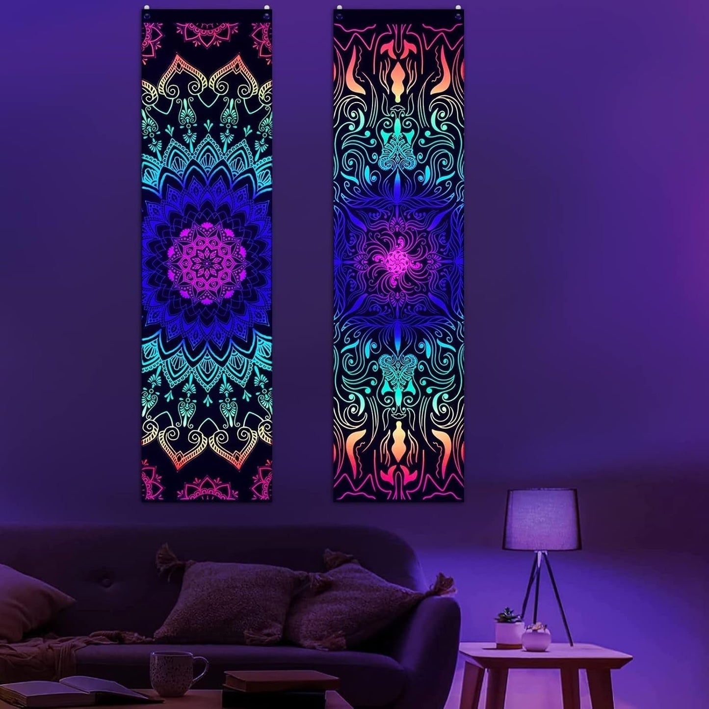 Wandtapijten alishomtll pack mandala reactief bohemien verticaal Huis - Accessoires en Decoratie Naty Shop 2 pakken 120X32,5Cm
