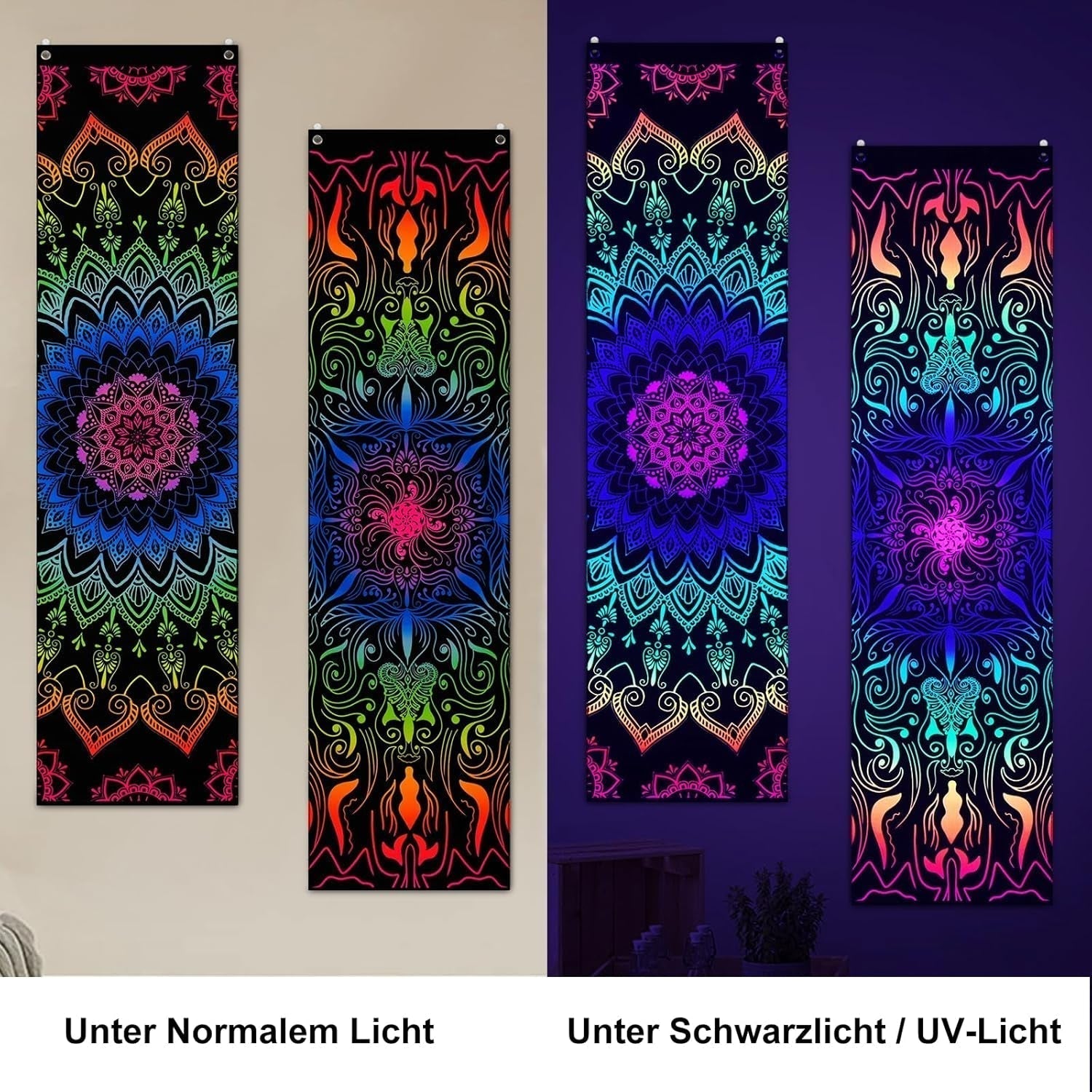 Wandtapijten alishomtll pack mandala reactief bohemien verticaal Huis - Accessoires en Decoratie Naty Shop