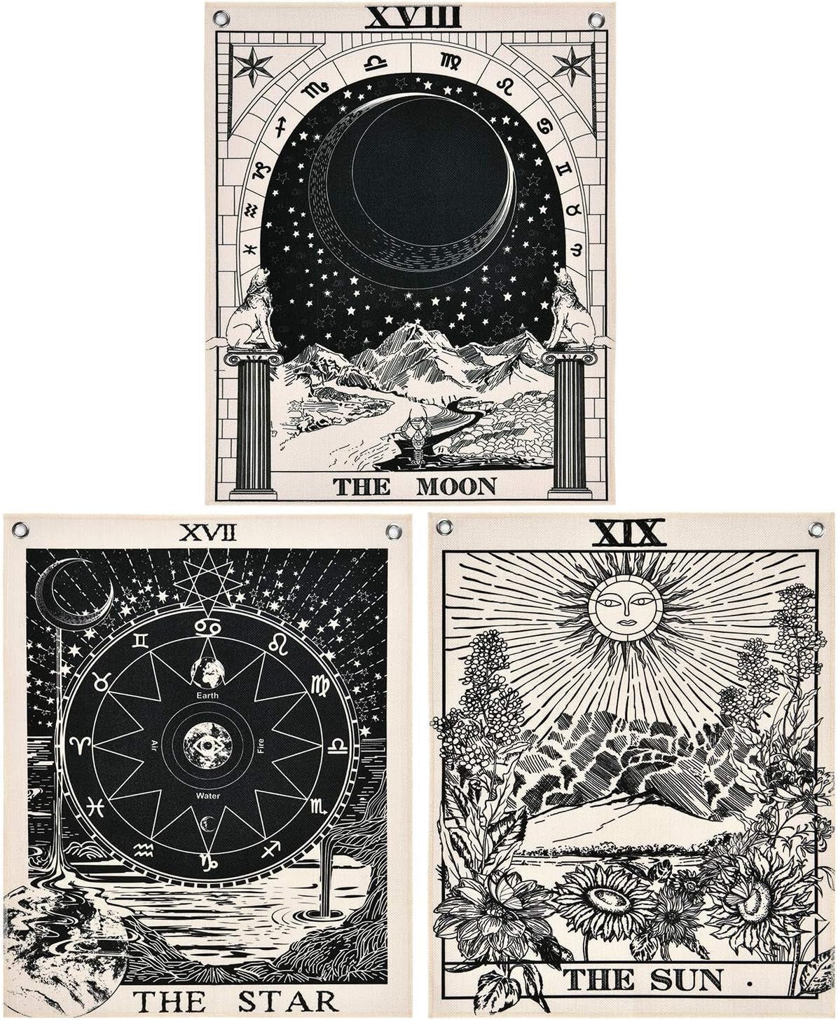 Wandtapijt alishomtll tarotset zon maan sterren Home - Accessoires en Decoratie Naty Shop