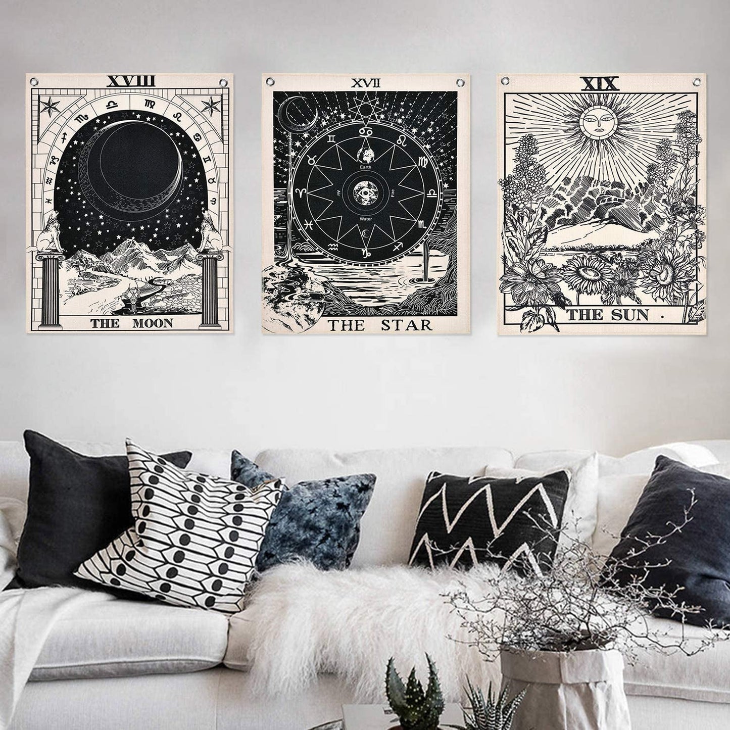 Wandkleed alishomtll tarotset zon maan sterren Home - Accessoires en Decoratie Naty Shop Tarot set-1
