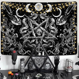 Wandtapijt alishomtll heksenslang esthetische gotische pentagram muur Home - Accessoires en Decoratie Naty Shop