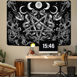 Wandtapijt alishomtll heksenslang esthetische gotische pentagram muur Home - Accessoires en Decoratie Naty Shop