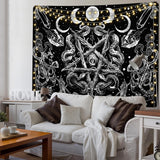 Wandtapijt alishomtll heksenslang esthetische gotische pentagram muur Home - Accessoires en Decoratie Naty Shop
