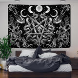 Wandtapijt alishomtll heksenslang esthetische gotische pentagram muur Home - Accessoires en Decoratie Naty Shop