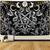 Wandtapijt alishomtll heksenslang esthetische gotische pentagram muur Home - Accessoires en Decoratie Naty Shop Pentagram 210L X 150B Cm