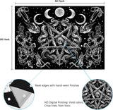 Wandtapijt alishomtll heksenslang esthetische gotische pentagram muur Home - Accessoires en Decoratie Naty Shop