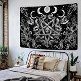 Wandtapijt alishomtll heksenslang esthetische gotische pentagram muur Home - Accessoires en Decoratie Naty Shop