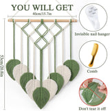 Wandtapijt asnisch wandtapijt geweven groene bladeren Home - Accessoires en Decoratie Naty Shop