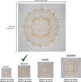 Wandtapijt goud metallic mandala Strandsprei van Indiaas katoen Casa - Accessoires en Decoratie Naty Shop