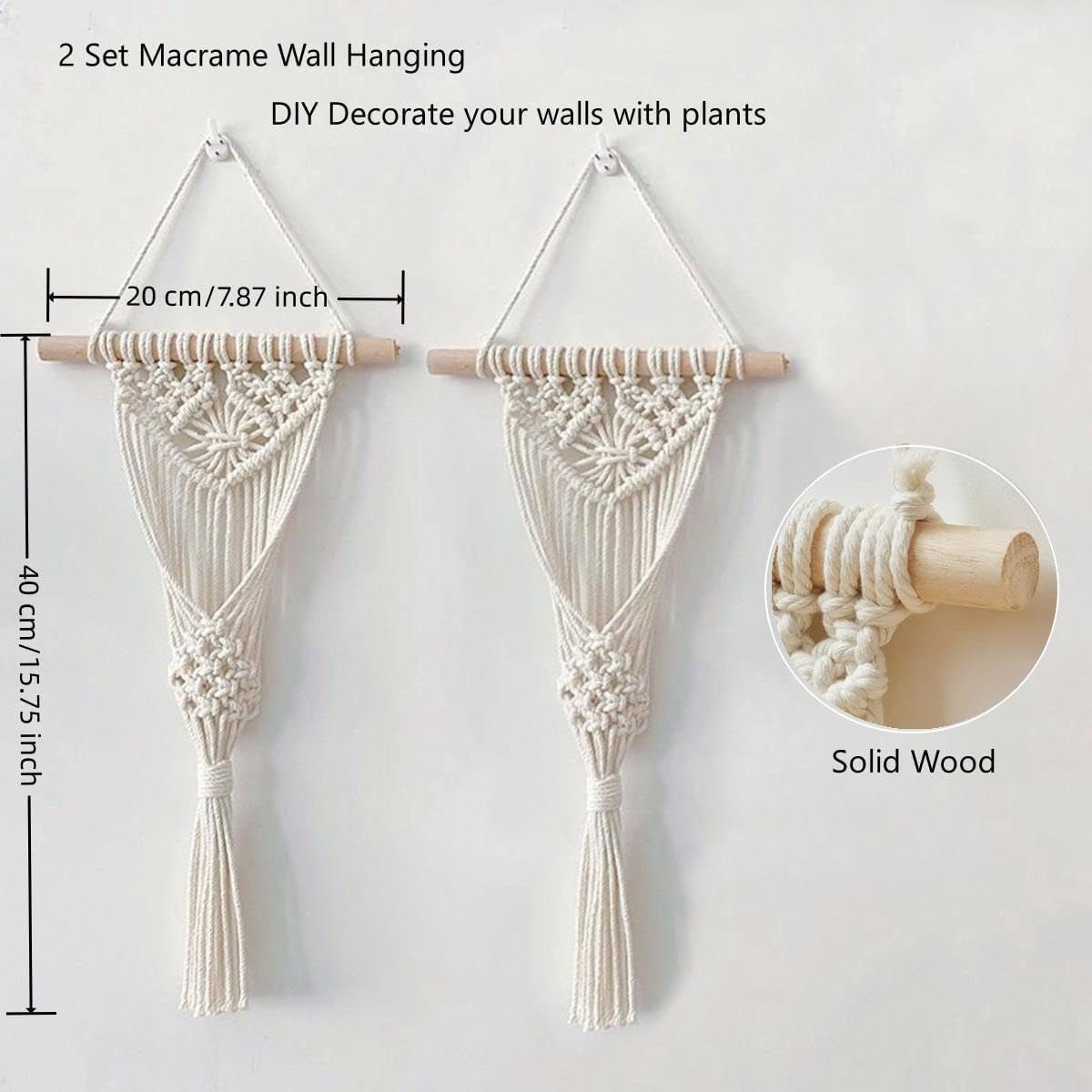 Geweven avoik wandtapijt 2st voor thuis chique wanddecoratie Wonen - Accessoires en Decoratie Naty Shop