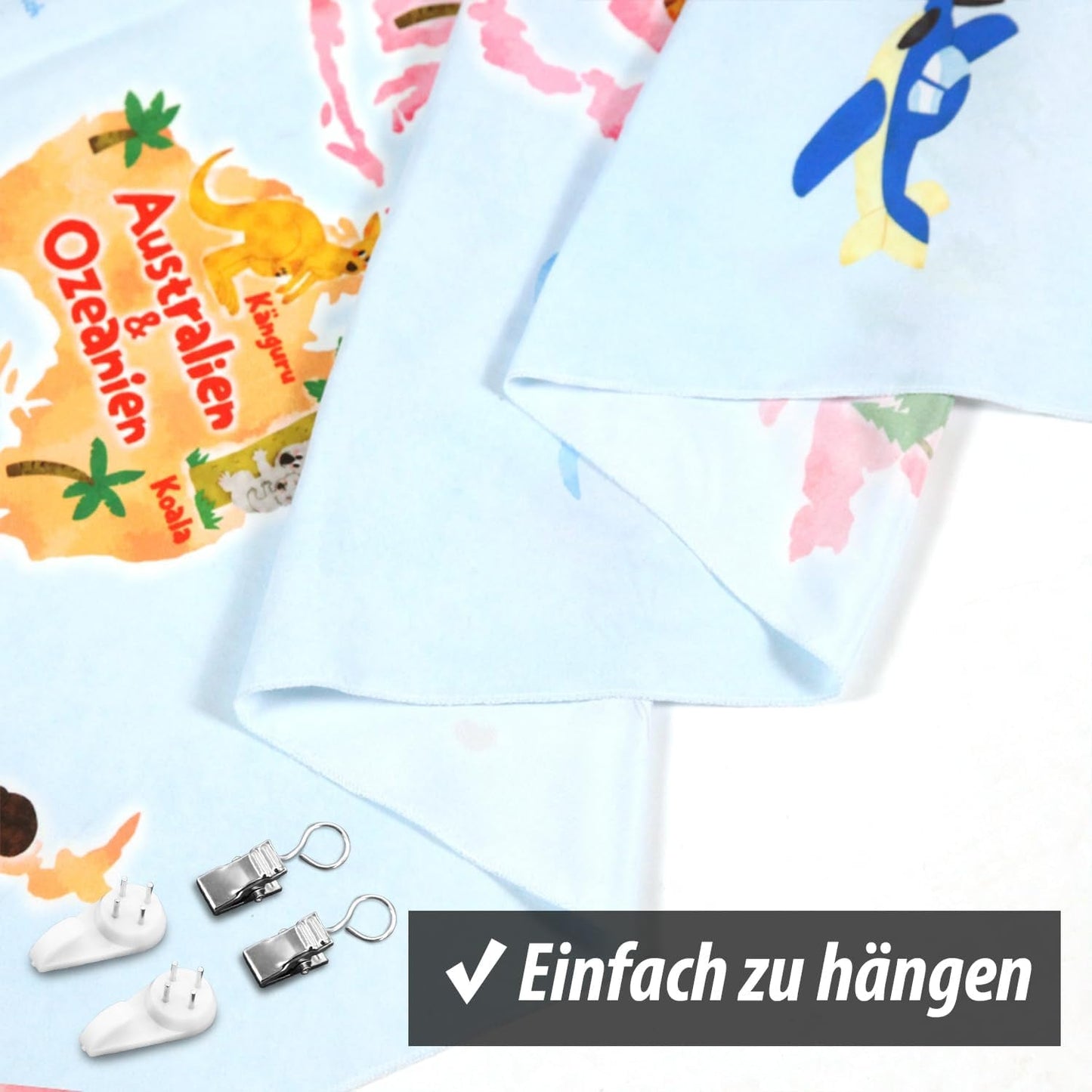 Bashom wandtapijt Duitse dierenwereldkaart voor kinderen Home - Accessoires en Decoratie Naty Shop
