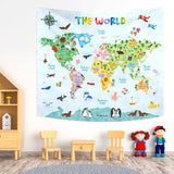 Bashom wandtapijtkaart van de Duitse dierenwereld voor kinderen Wonen - Accessoires en Decoratie Naty Shop Tp-001