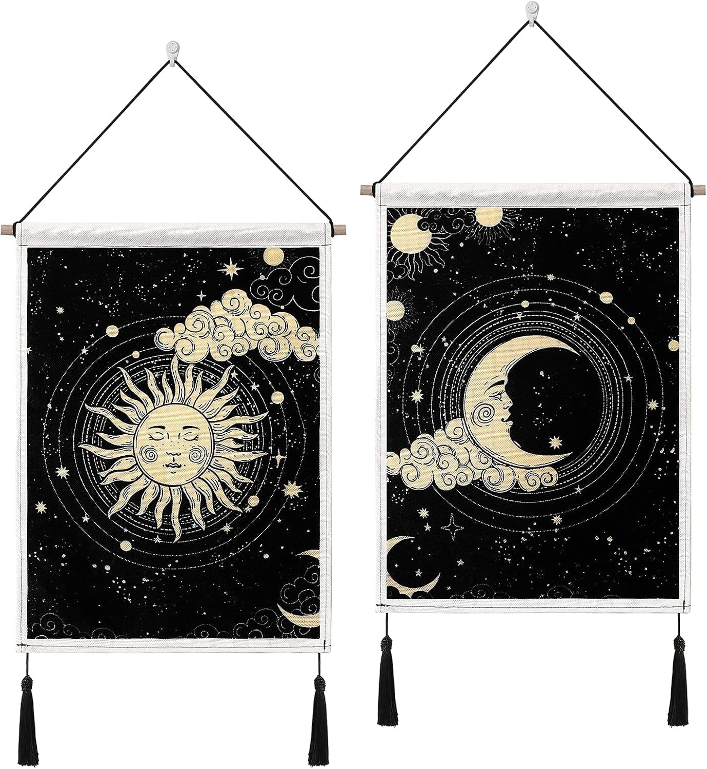 Wandtapijten betylfoy stukken kleine wandtapijten pailletten zon maan Home - Accessoires en Decoratie Naty Shop Sun