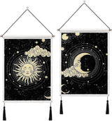 Wandtapijten betylfoy stukken kleine wandtapijten pailletten zon maan Home - Accessoires en Decoratie Naty Shop Sun