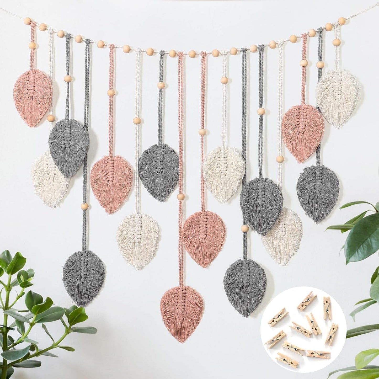 Wandtapijt betylfoy wandkleed groot deco blad Home - Accessoires en Decoratie Naty Shop Roze