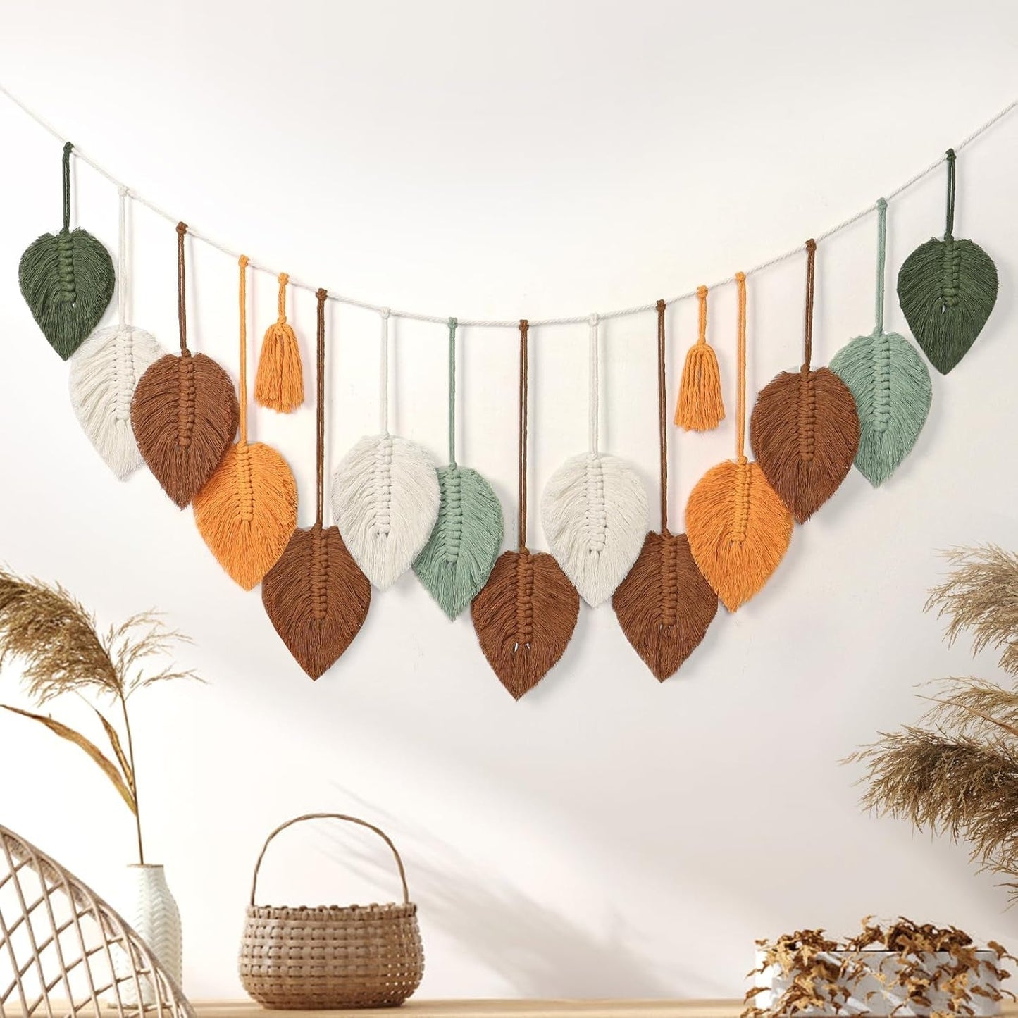 Wandtapijt betylfoy wandkleed groot decoblad Woon - Accessoires en Decoratie Naty Shop Oranje