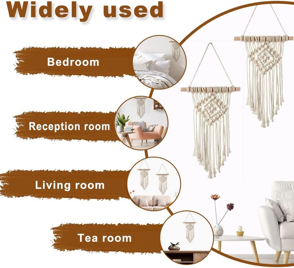Wandtapijt hangend handgeweven chic Wonen - Accessoires en Decoratie Naty Shop