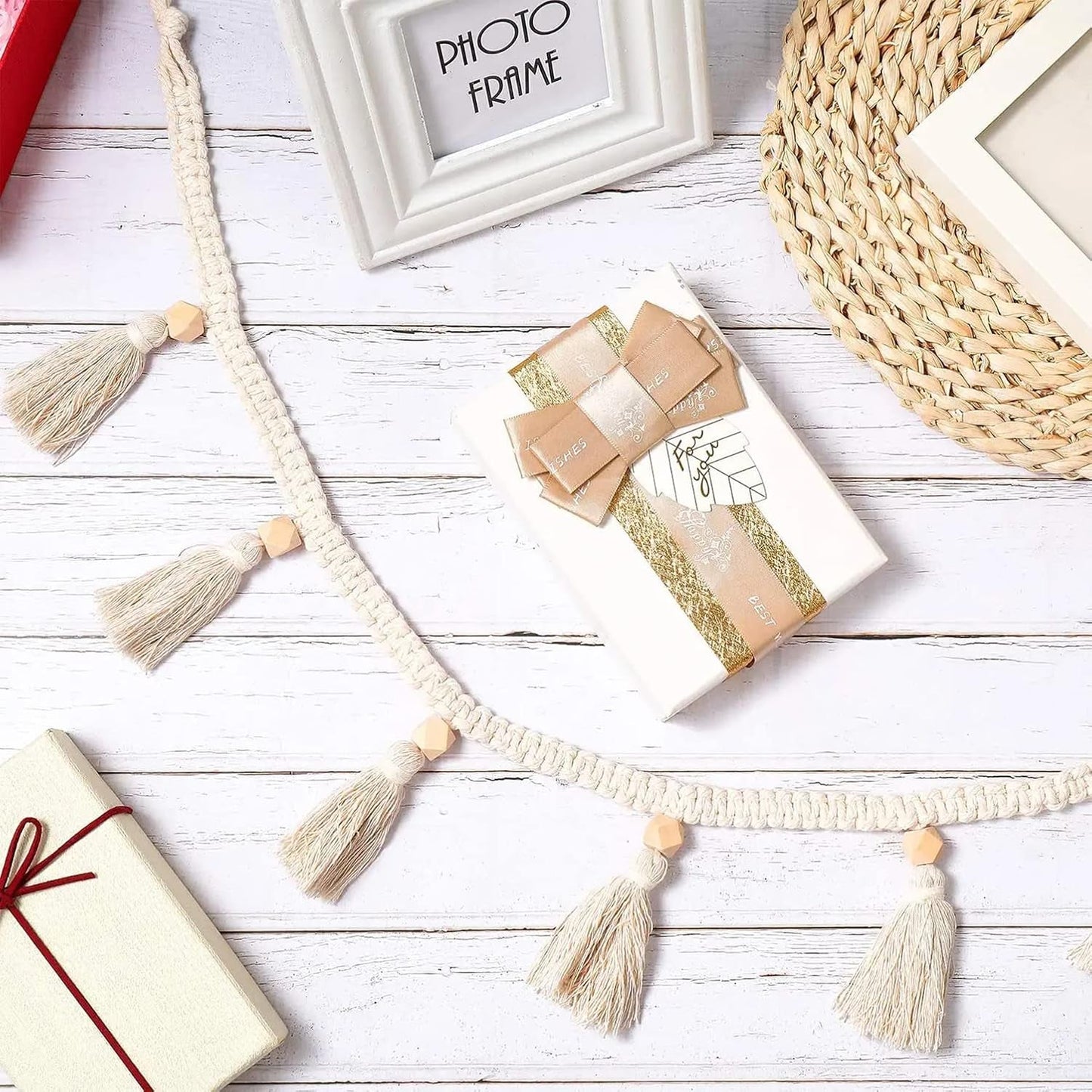 Wandtapijten franjes slinger banier katoenen stoffen Home - Accessoires en Decoratie Naty Shop