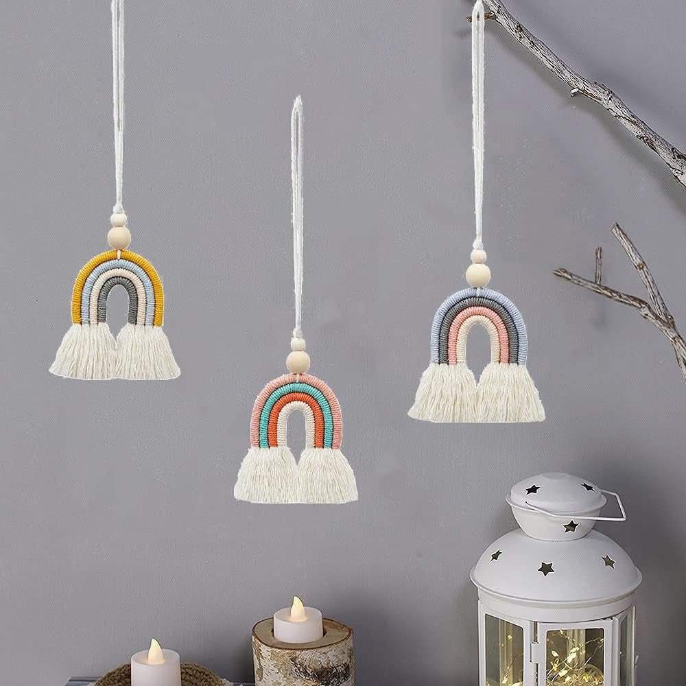 Wandkleed handgeweven stukken regenboog14 kinderkamer regenboog muur14 regenboog Wonen - Accessoires en Decoratie Naty Shop