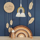 Wandkleed handgeweven stukken regenboog14 kinderkamer regenboog muur14 regenboog Wonen - Accessoires en Decoratie Naty Shop