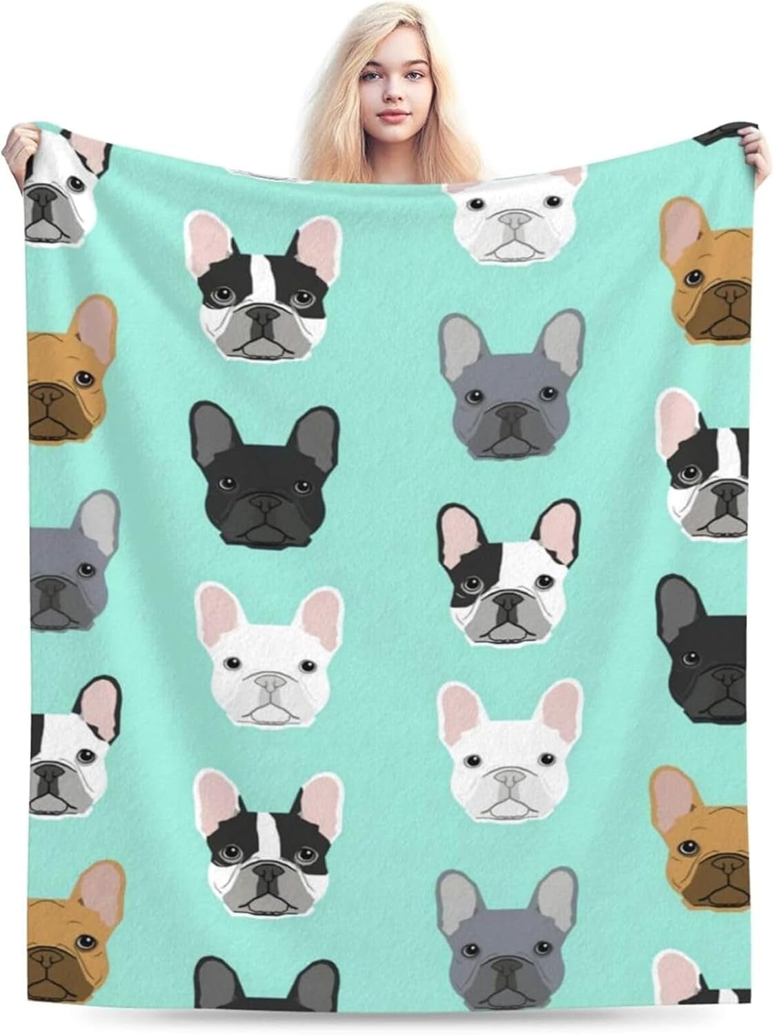 Wandtapijt van Franse bulldog met motief gedrukt voor het huis - Accessoires en Decoratie Naty Shop