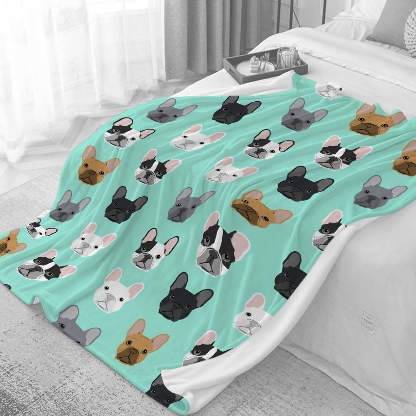 Wandtapijt van Franse bulldog met motief gedrukt voor het huis - Accessoires en Decoratie Naty Shop