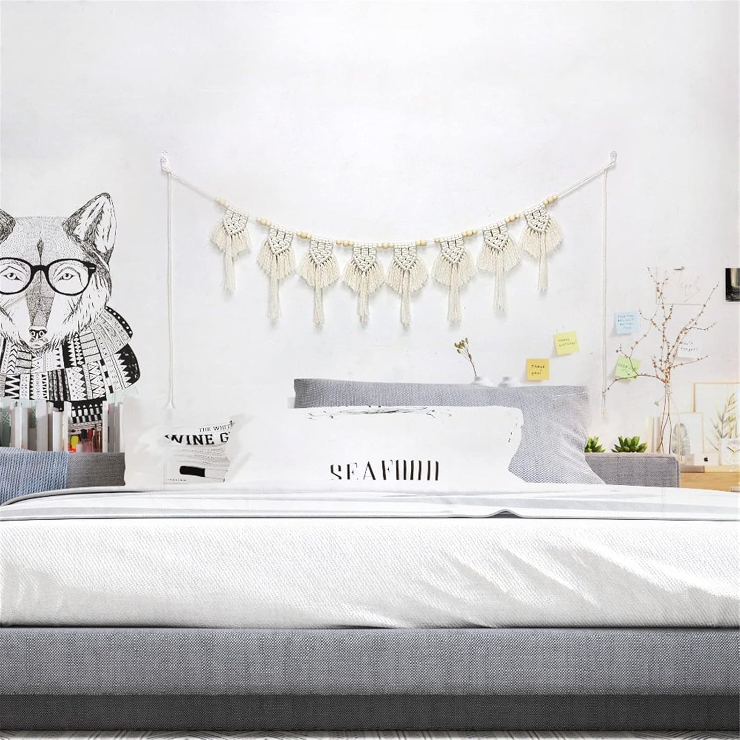 Wandtapijten katoenen kwastjes geweven platte banner Home - Accessoires en Decoratie Naty Shop