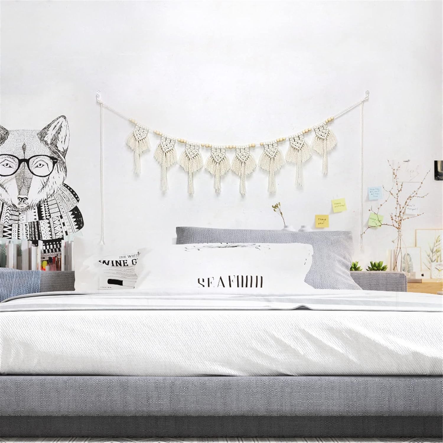 Wandtapijten katoenen kwastjes geweven platte banner Home - Accessoires en Decoratie Naty Shop