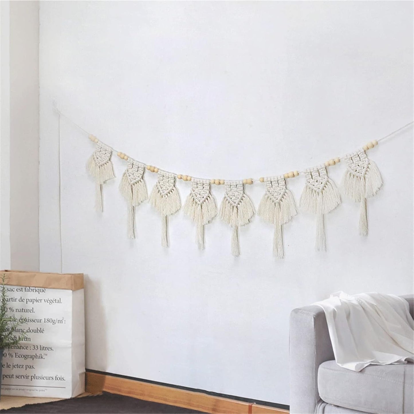 Wandtapijten katoenen kwastjes geweven platte banner Home - Accessoires en Decoratie Naty Shop