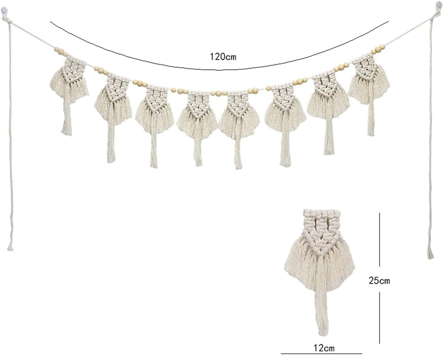 Wandtapijten katoenen kwastjes geweven platte banner Home - Accessoires en Decoratie Naty Shop