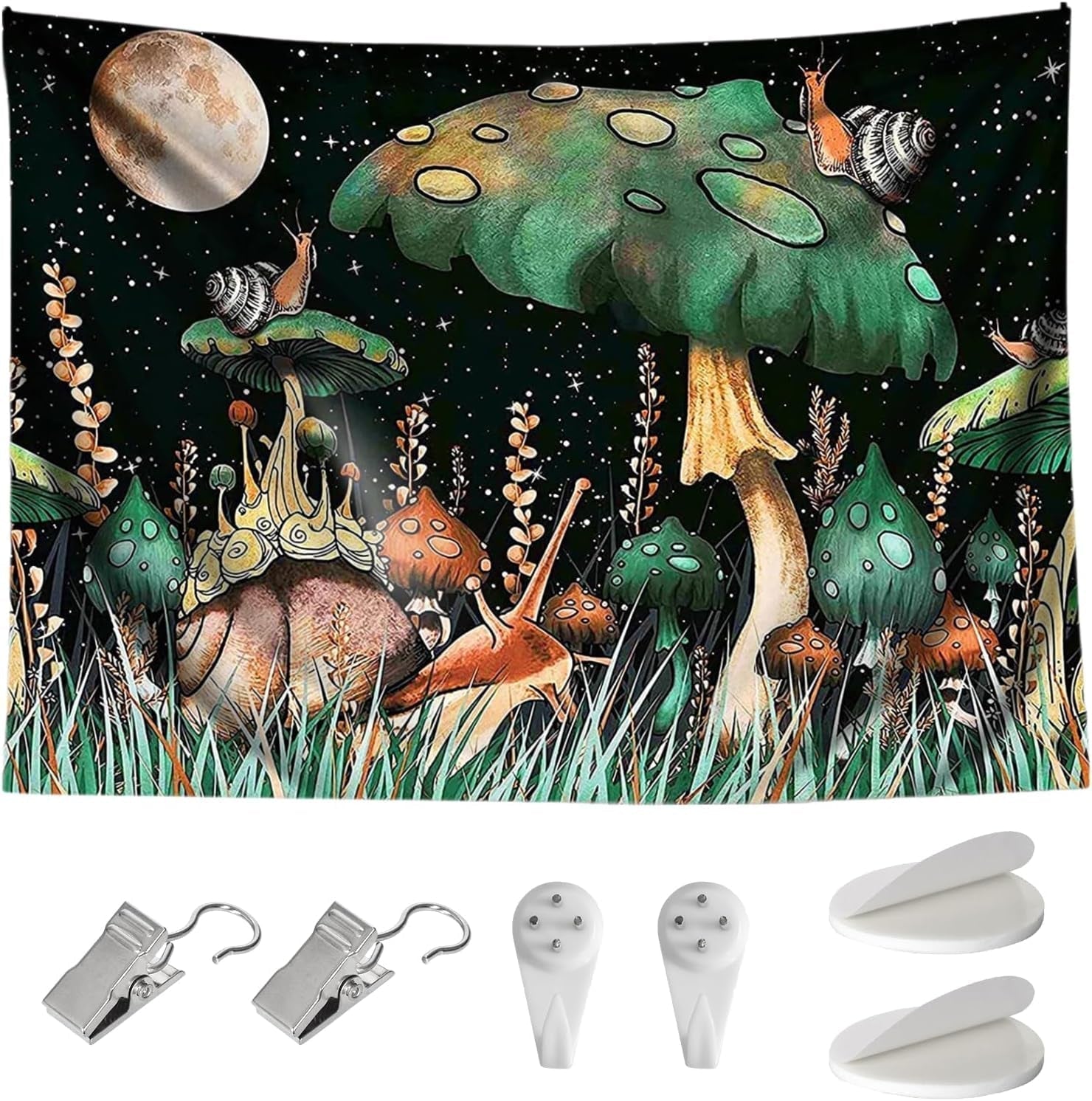 Wandtapijt junglepaddenstoelen hangende slakken uit het bos Home - Accessoires en Decoratie Naty Shop